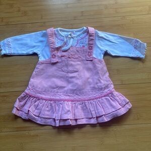 6 months girl’s pink 2-piece dress & top set